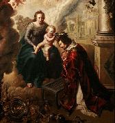 unknow artist Saint Lawrence crowned by Baby Jesus, Claude de Jongh France oil painting artist